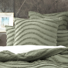 Wave Vintage Washed Tufted Cotton Chenille European Pillowcase